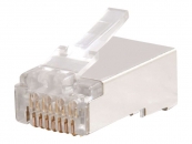 C2G RJ45 Cat5E Shielded Modular Plug for Round Solid/Stranded Cable